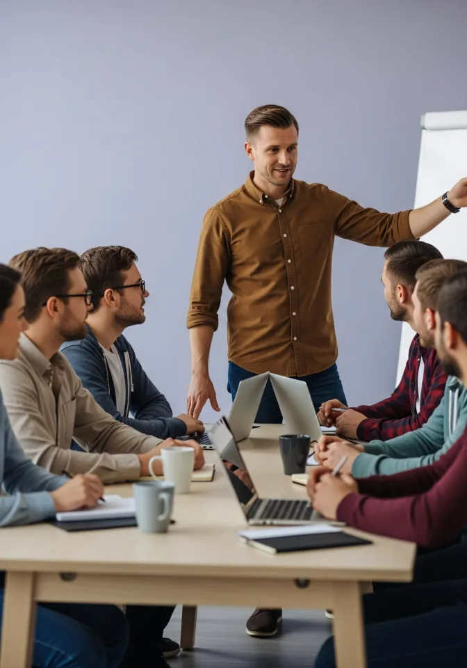 Consultores analisando estratégias financeiras